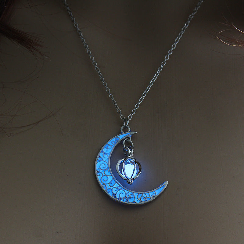 Glowing Silver Plated Chain Necklaces