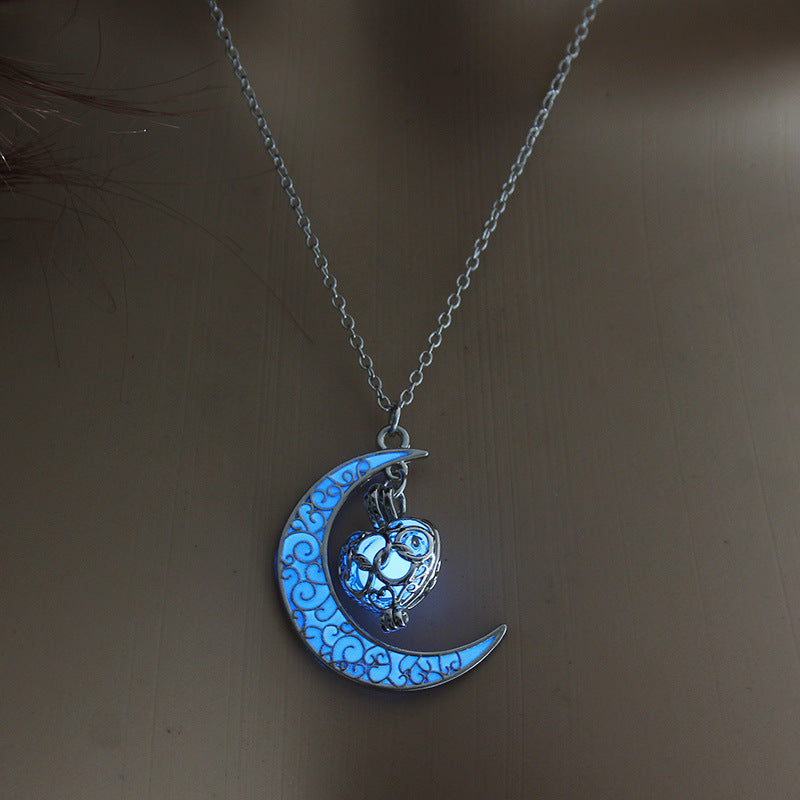 Glowing Silver Plated Chain Necklaces