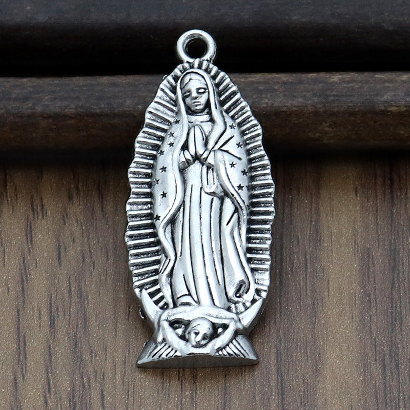 Virgin Mary Prayer Long Men Necklaces