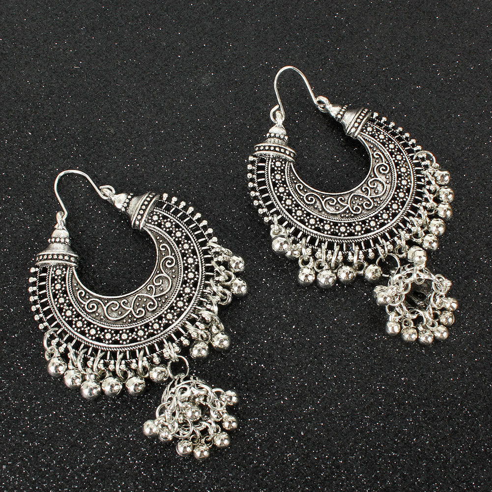 Bell Tassel Earrings Diamond Lens Earrings