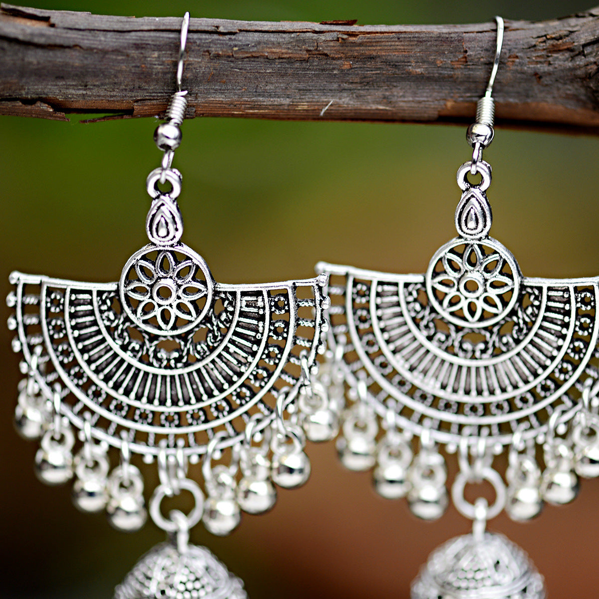 Bell Tassel Earrings Diamond Lens Earrings