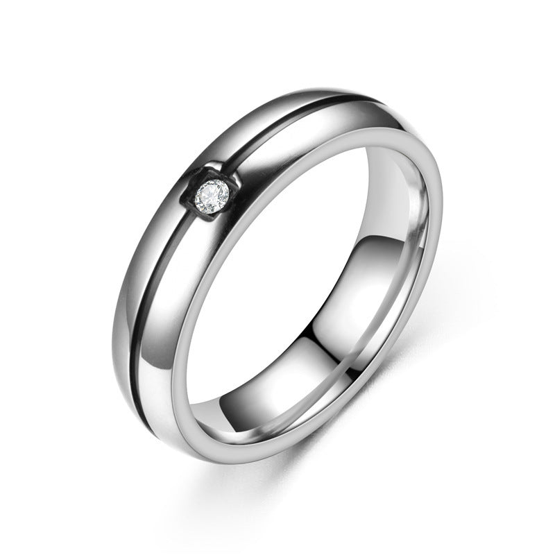Titanium Simplicity Cubic Zirconia Rings