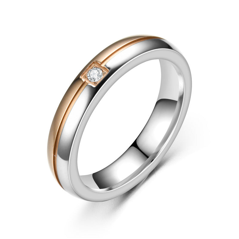 Titanium Simplicity Cubic Zirconia Rings