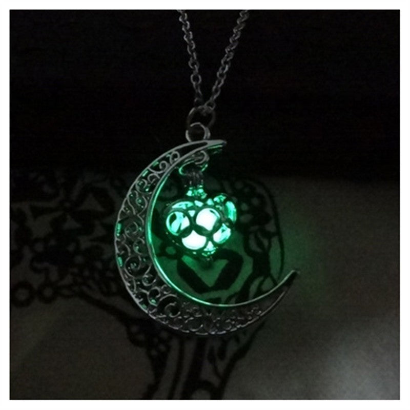 Glowing Silver Plated Chain Necklaces