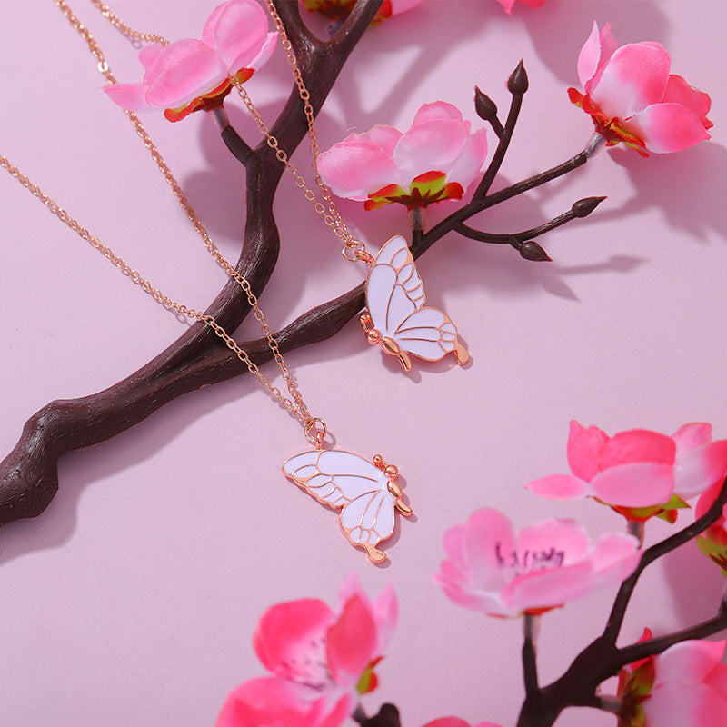 Detachable Butterfly Couple Necklaces