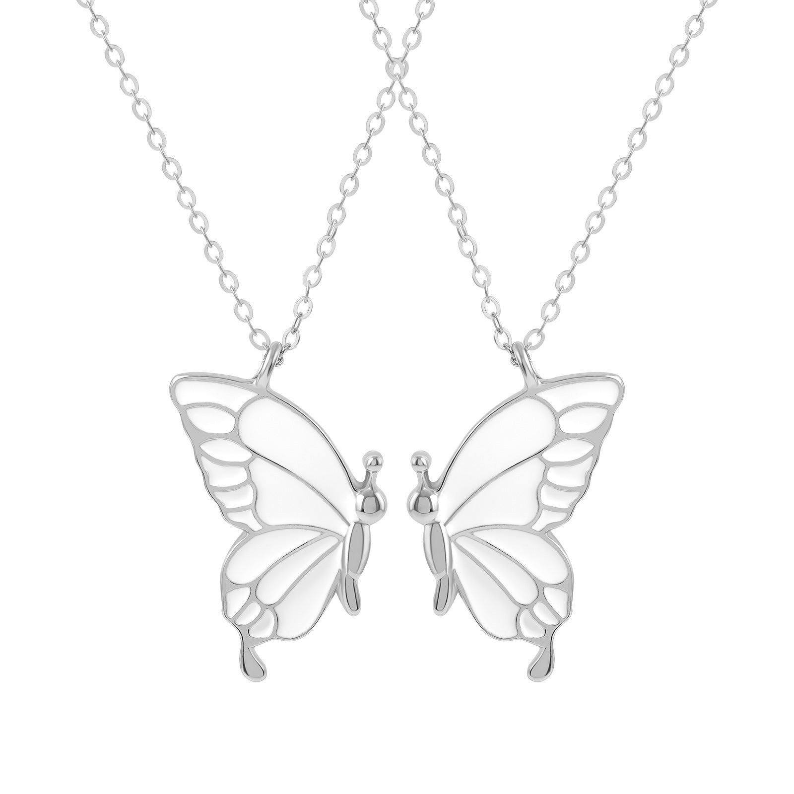 Detachable Butterfly Couple Necklaces