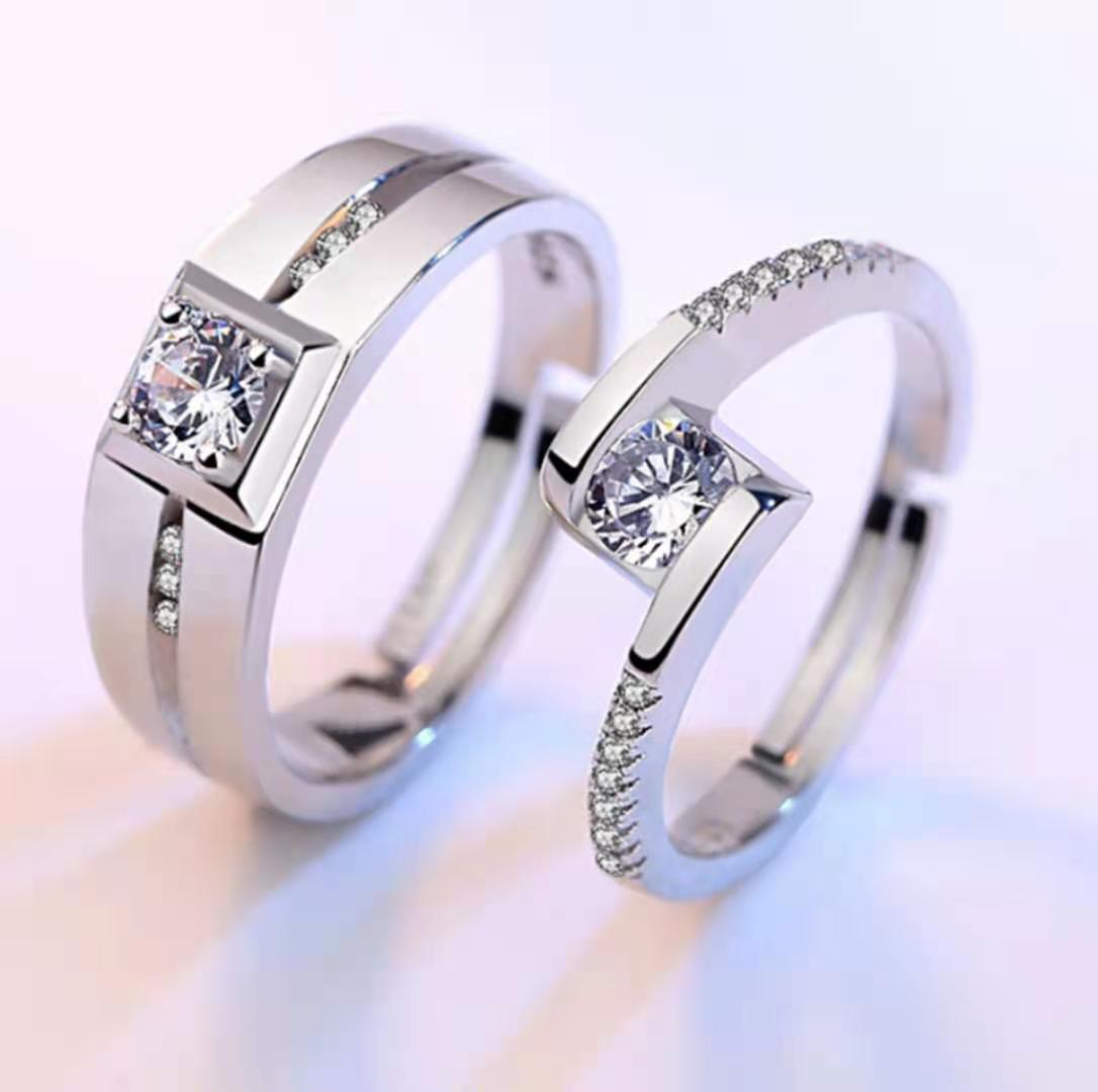 Tail Heart-shaped Couple Rings