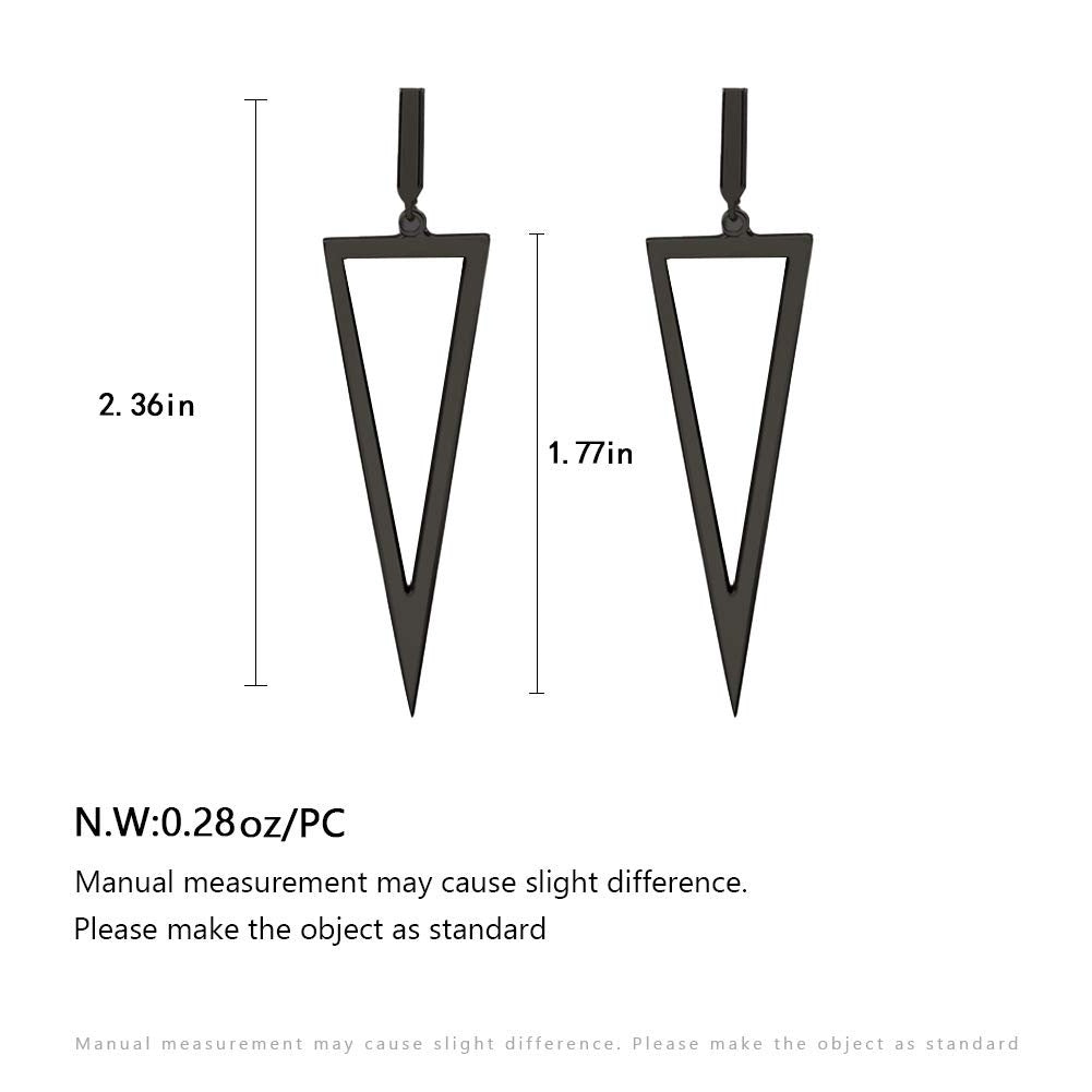 Black Triangle Earrings