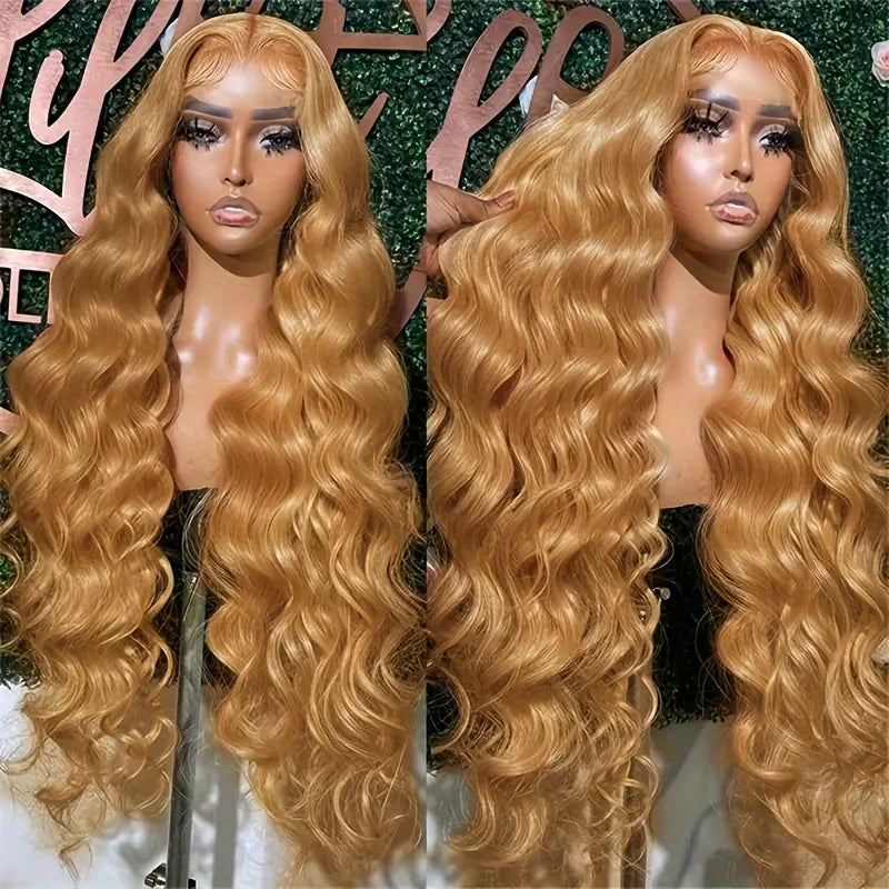 13x6 HD Body Wave Honey Blonde Lace Front Human Hair Wig
