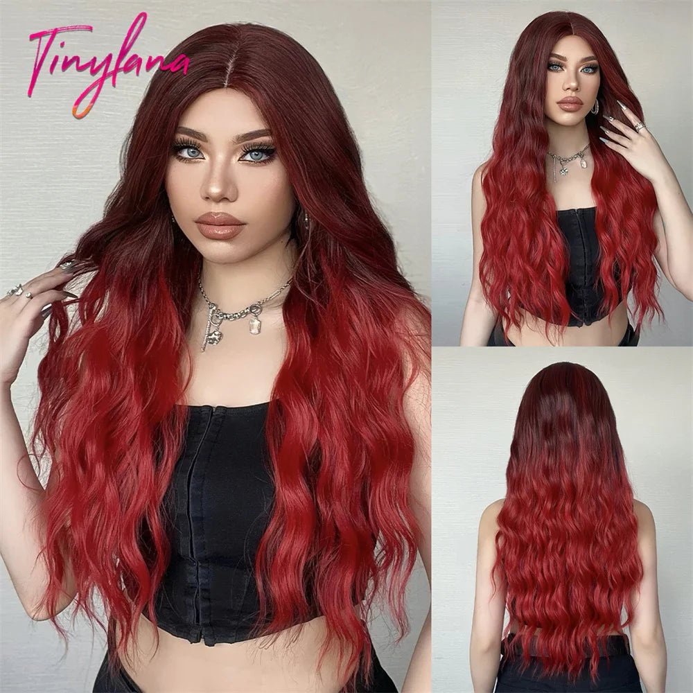 Super Long Curly Chocolate Brown Synthetic Hair Wigs