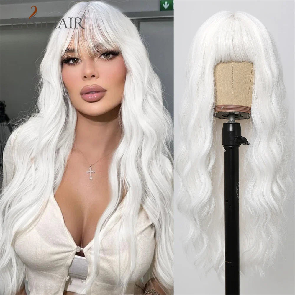 Sandy Blond Wavy Synthetic Wigs