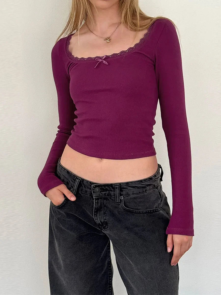 Autumn Bow Crop Top