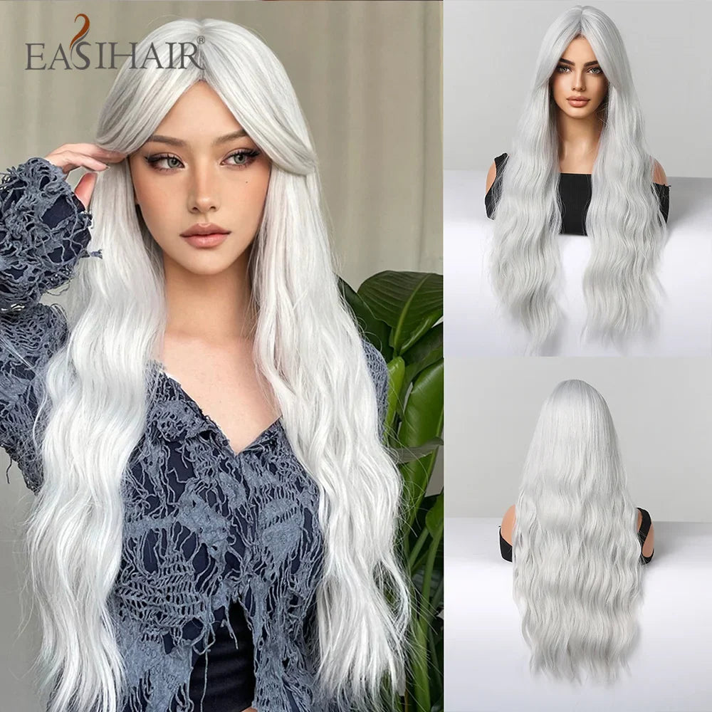 Sandy Blond Wavy Synthetic Wigs