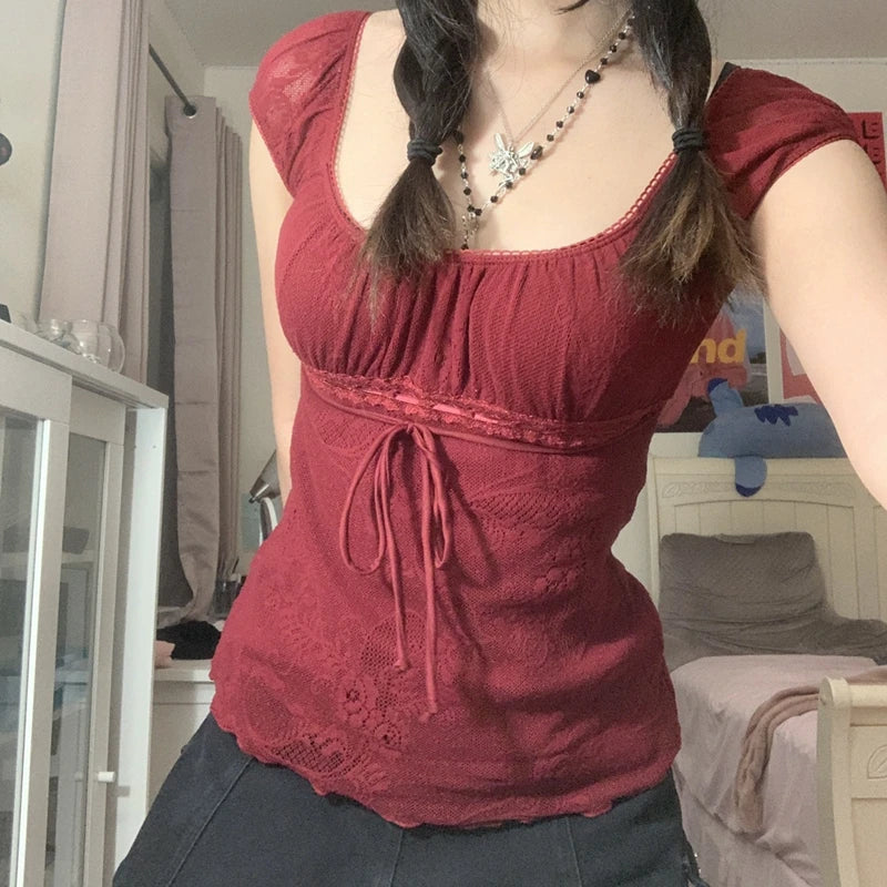 Square Collar T-shirt