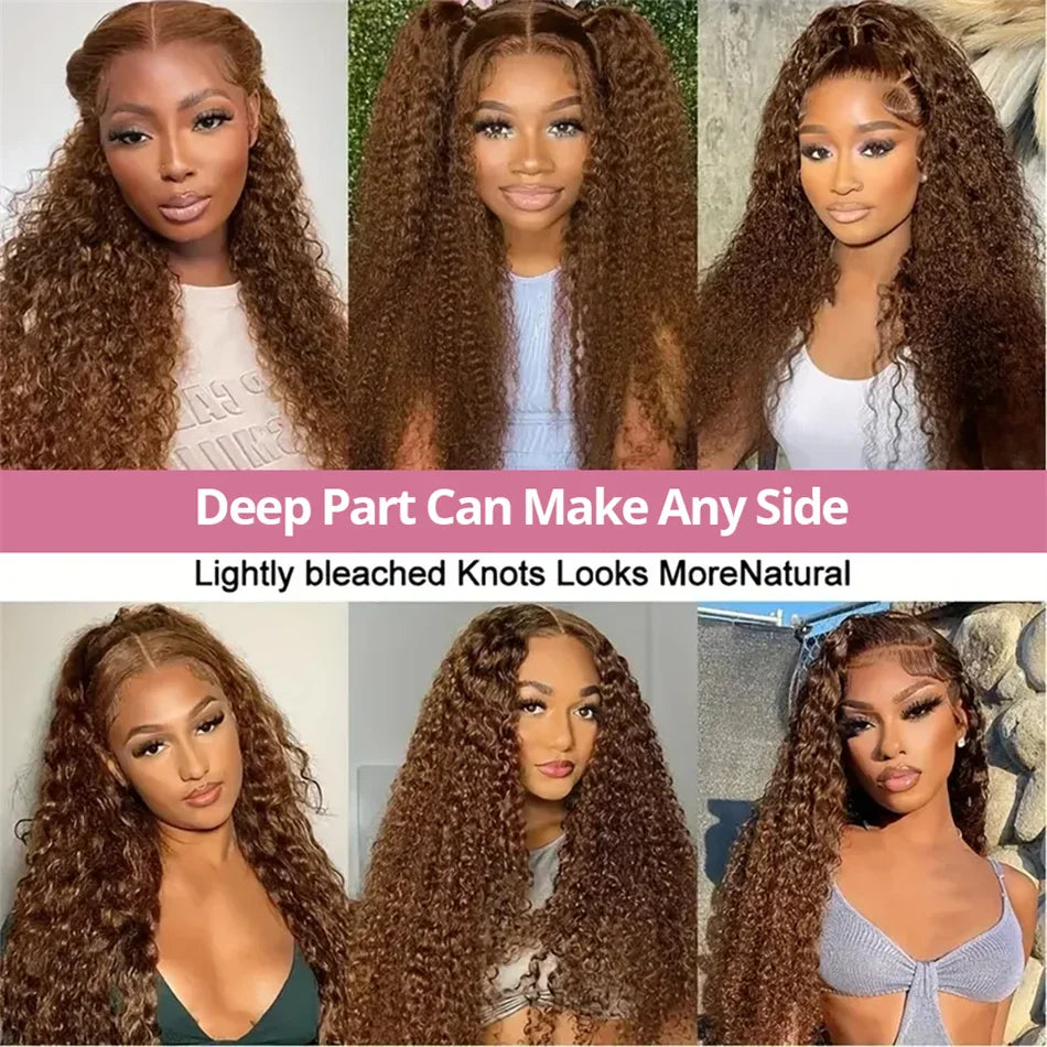 Chocolate Brown Curly Hair Wigs