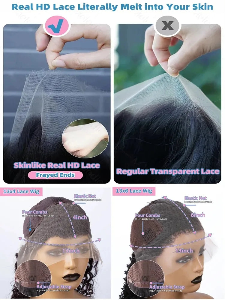 Brazilian Water Deep Wave Lace Front Wigs