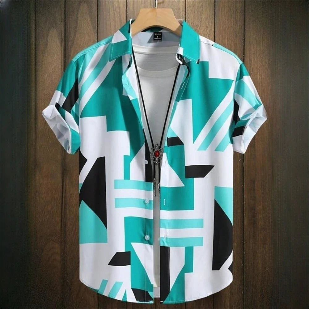 3d Patchwork Printing Hawaiian Shirts