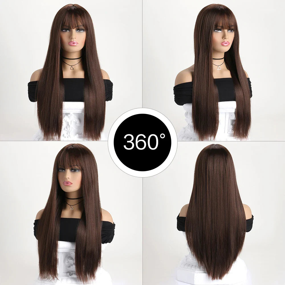 Long Straight Synthetic Wigs