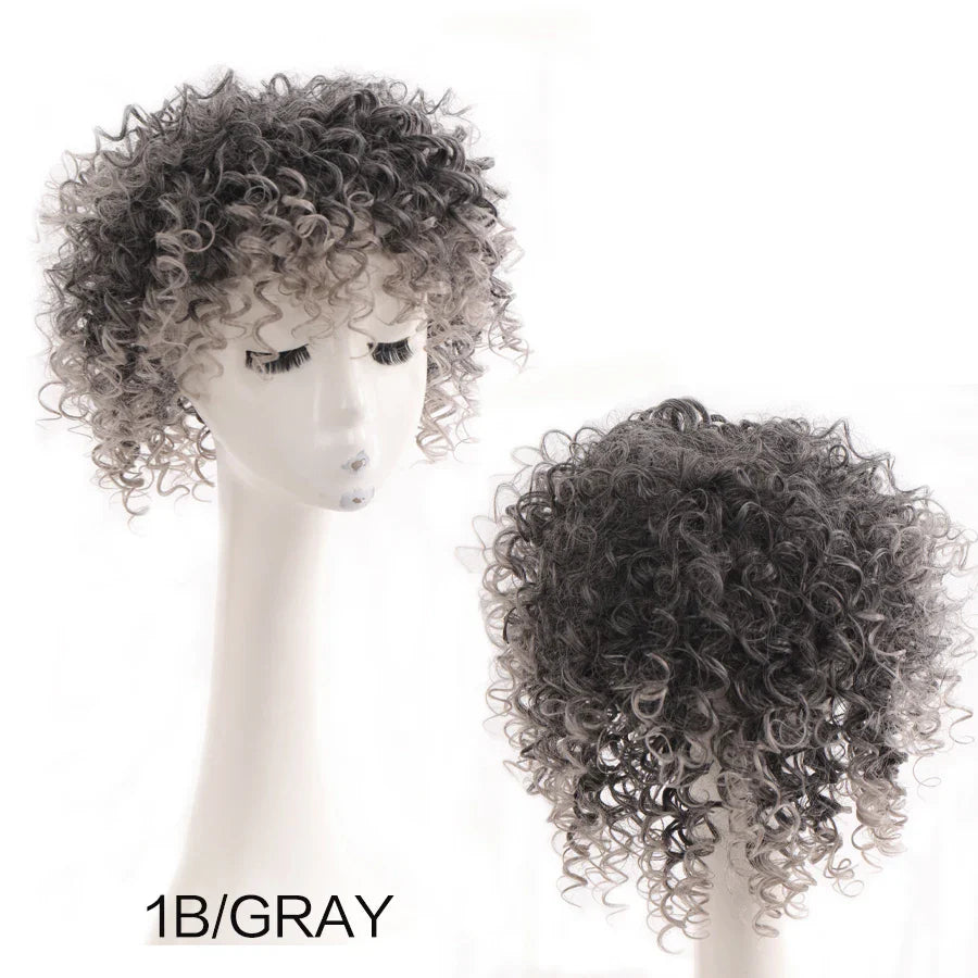 Synthetic Medium Short Afro Curly Hair