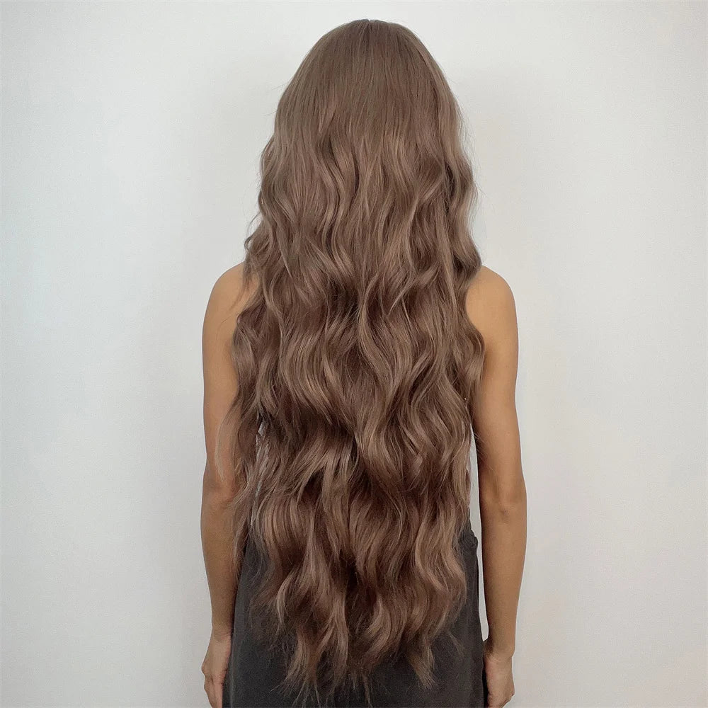Super Long Curly Chocolate Brown Synthetic Hair Wigs