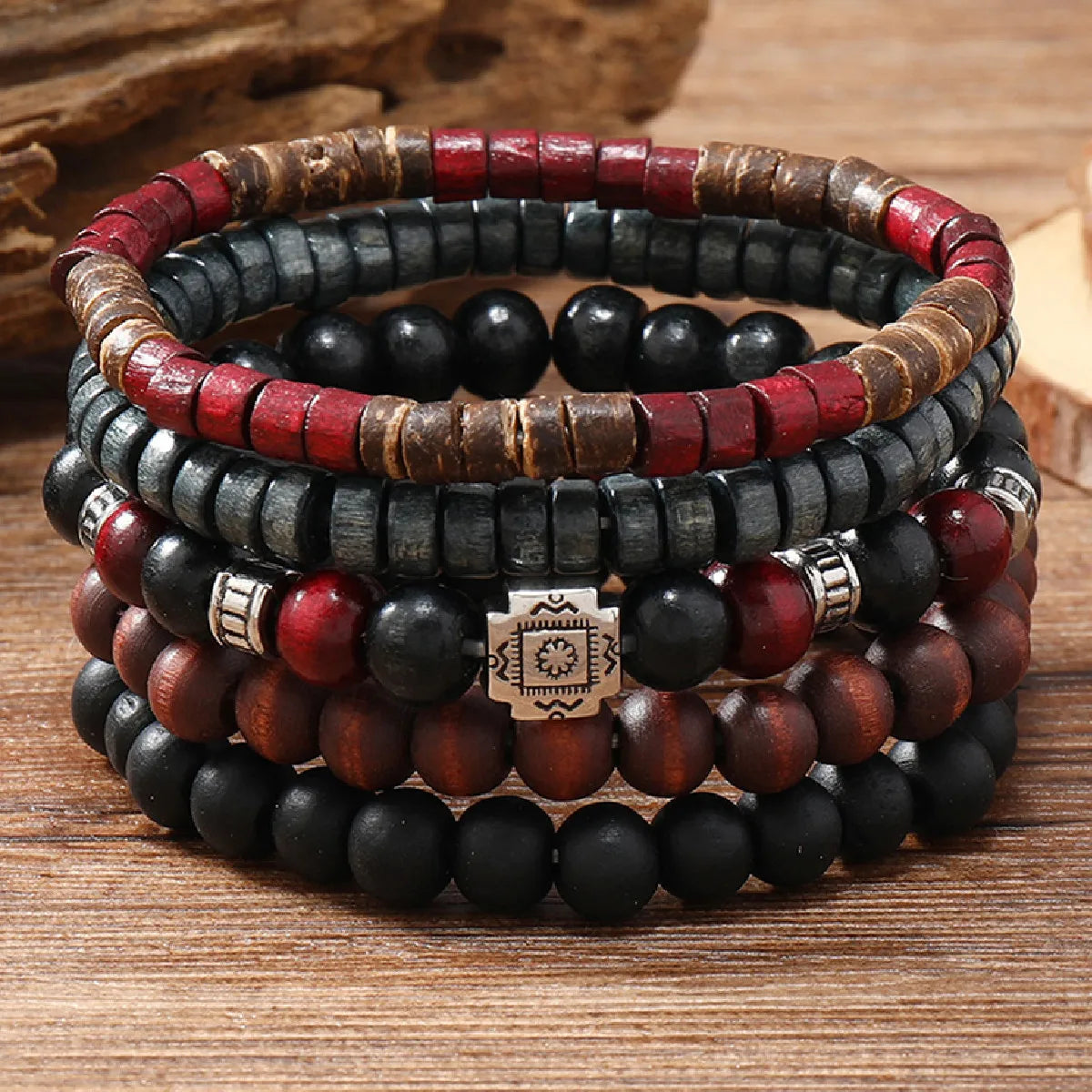 Cross Life Tree Vintage Bronze Ethnic Beads Bracelets
