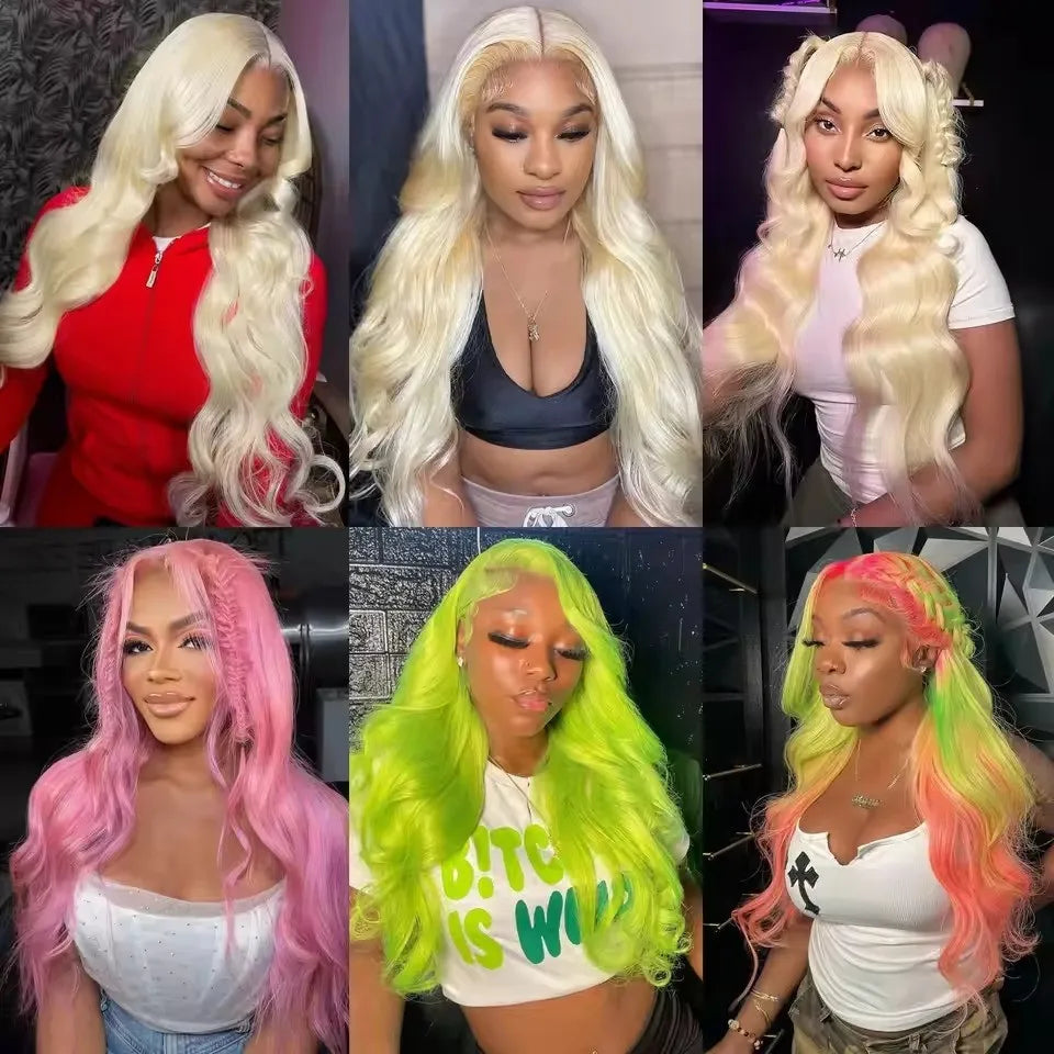 Body Wave Blonde Hd Lace Frontal Curly Hair Wigs