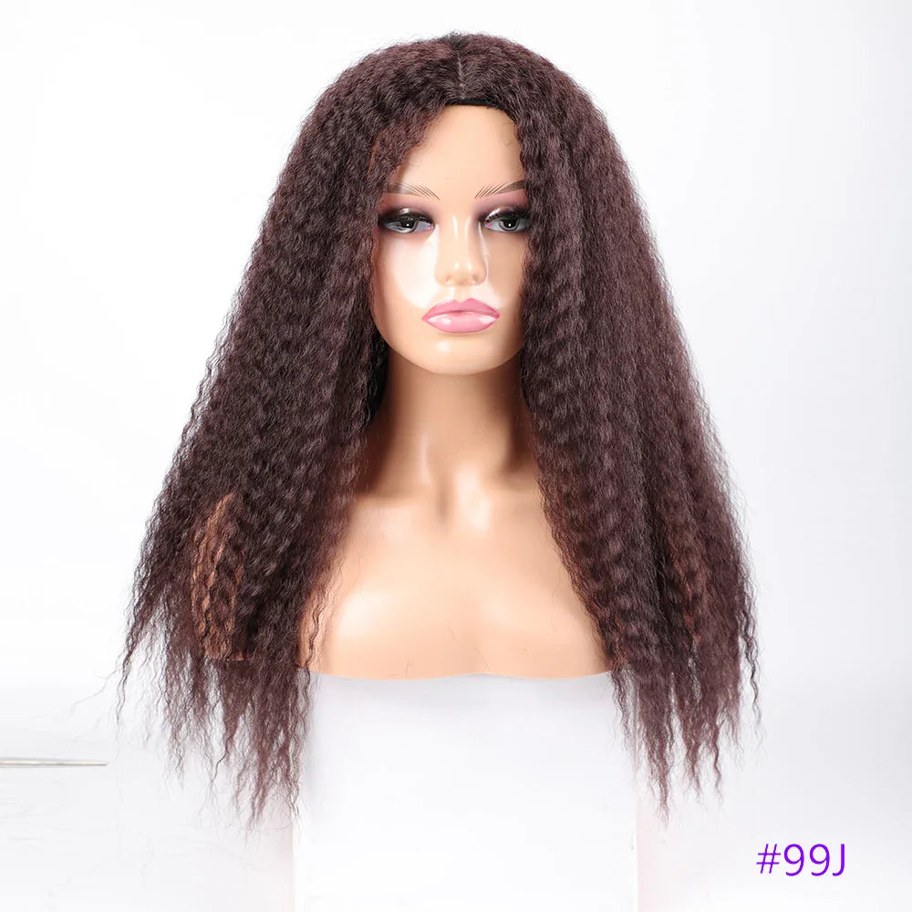 Long Puffy Kinky Curly Synthetic Wigs