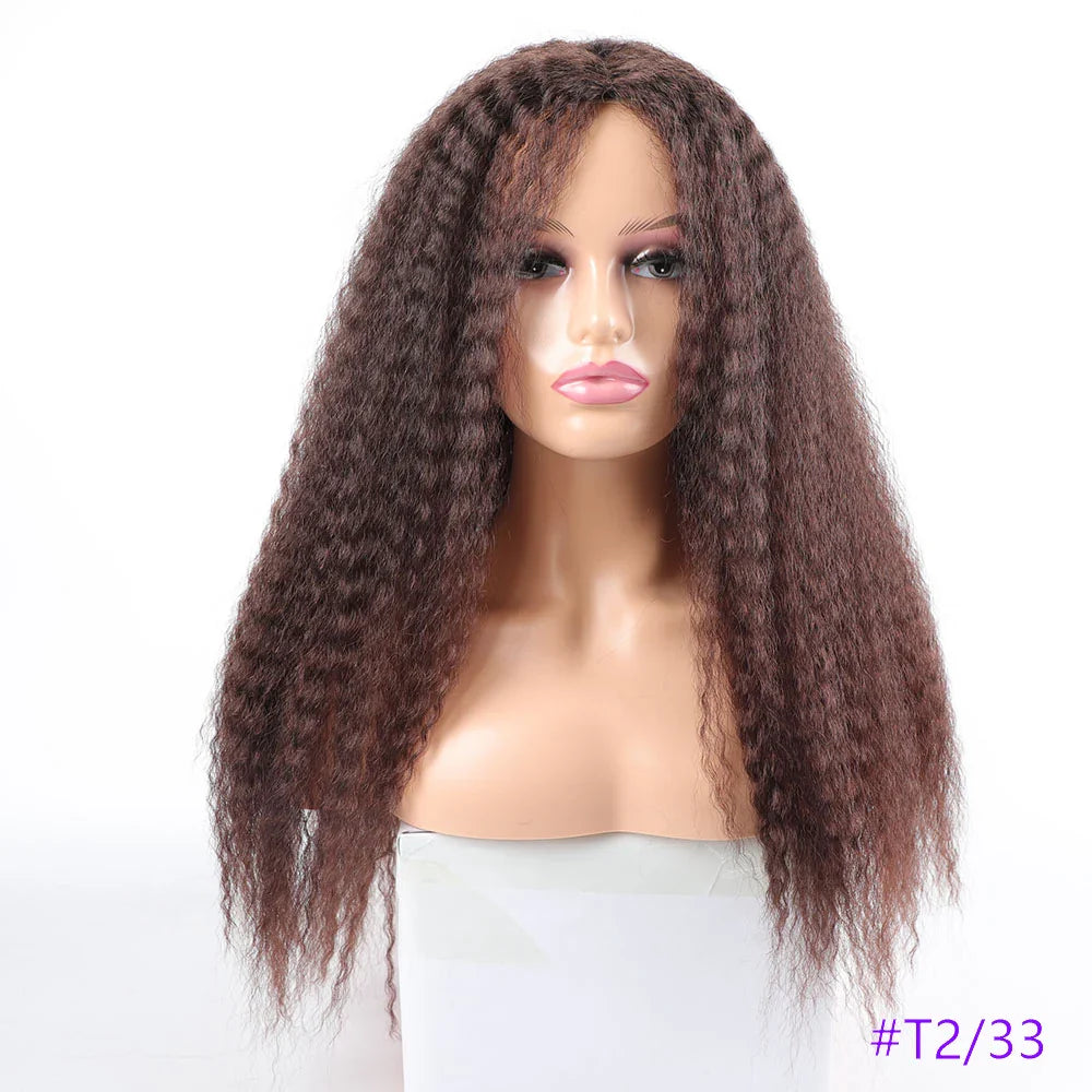 Long Puffy Kinky Curly Synthetic Wigs