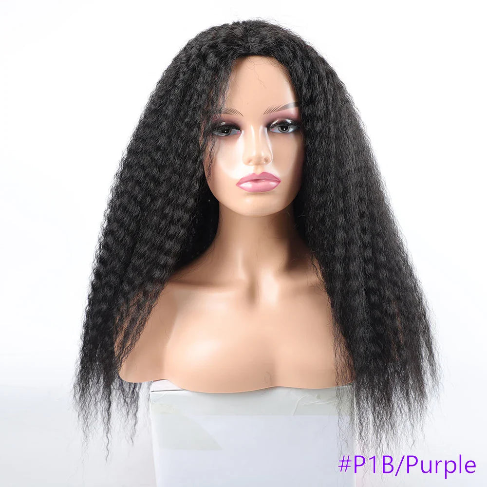 Long Puffy Kinky Curly Synthetic Wigs