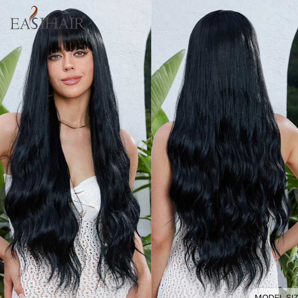 Sandy Blond Wavy Synthetic Wigs