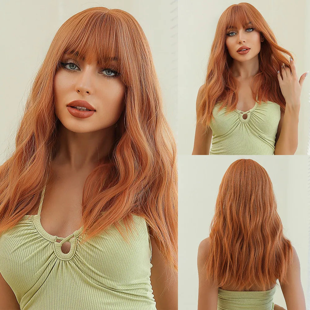 Brown Highlight Synthetic Wigs