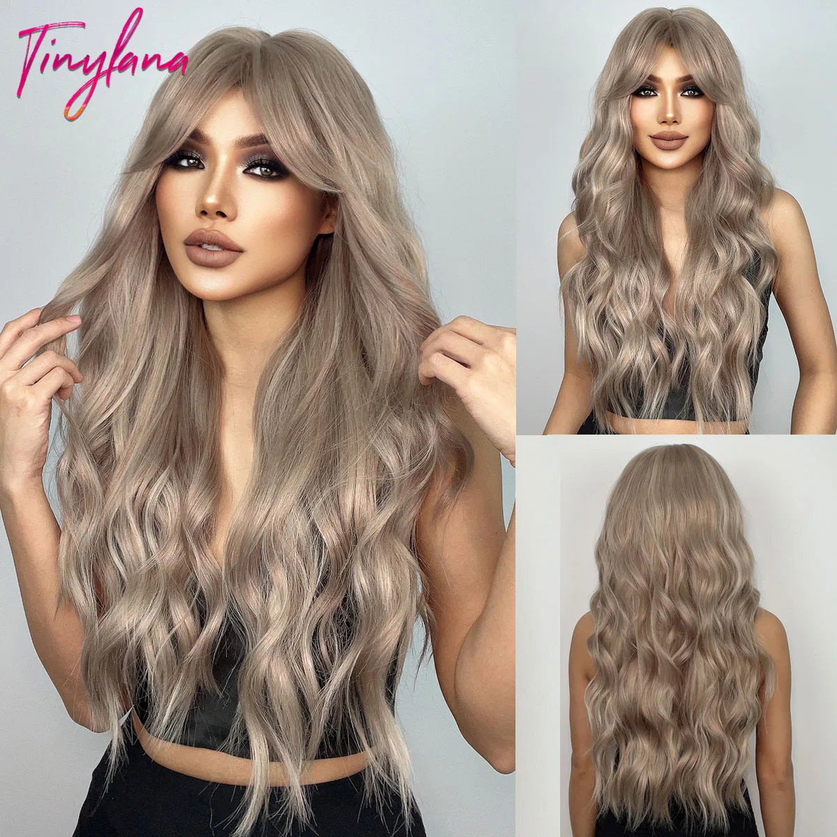 Super Long Curly Chocolate Brown Synthetic Hair Wigs