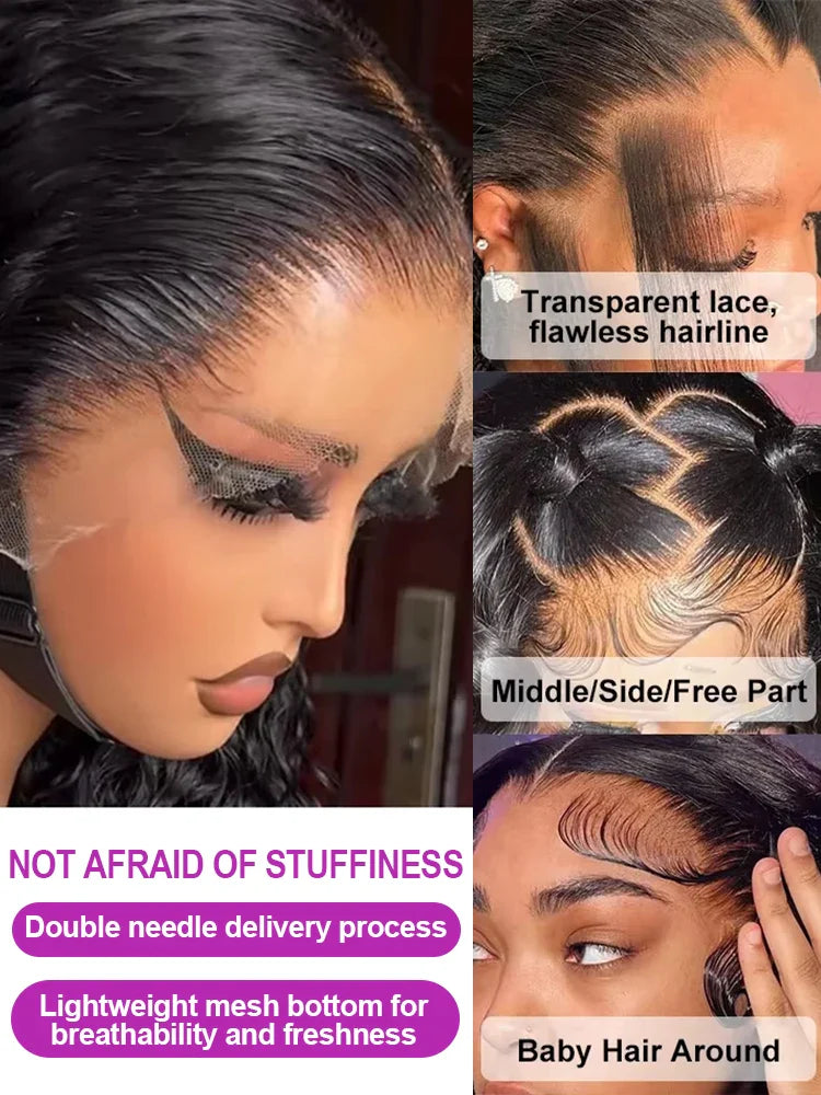 HD 13x6 Loose Nature Wave Lace Front Human Hair Wigs