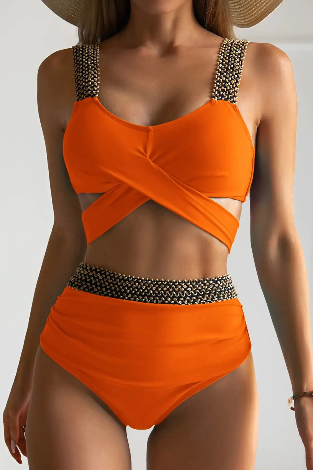 Cross High Waist Bikinis