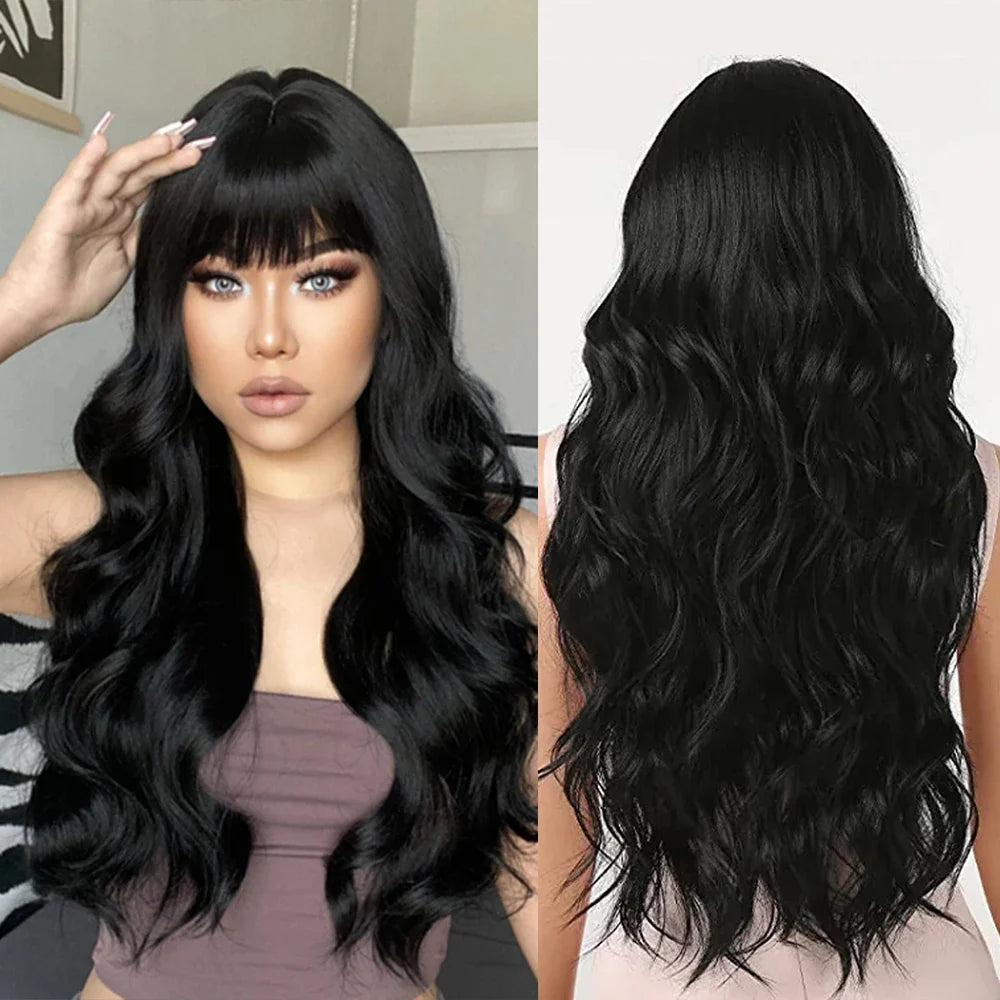 Super Long Curly Chocolate Brown Synthetic Hair Wigs