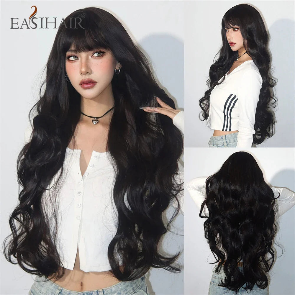 Sandy Blond Wavy Synthetic Wigs