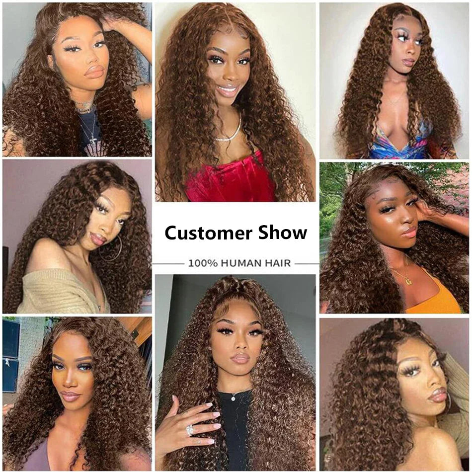 Deep Wave Frontal Curly Hair Wigs
