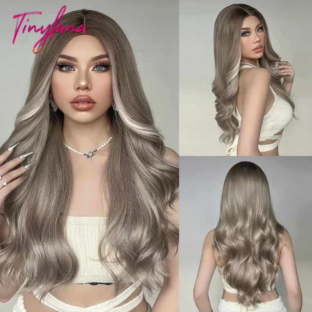 Super Long Curly Chocolate Brown Synthetic Hair Wigs