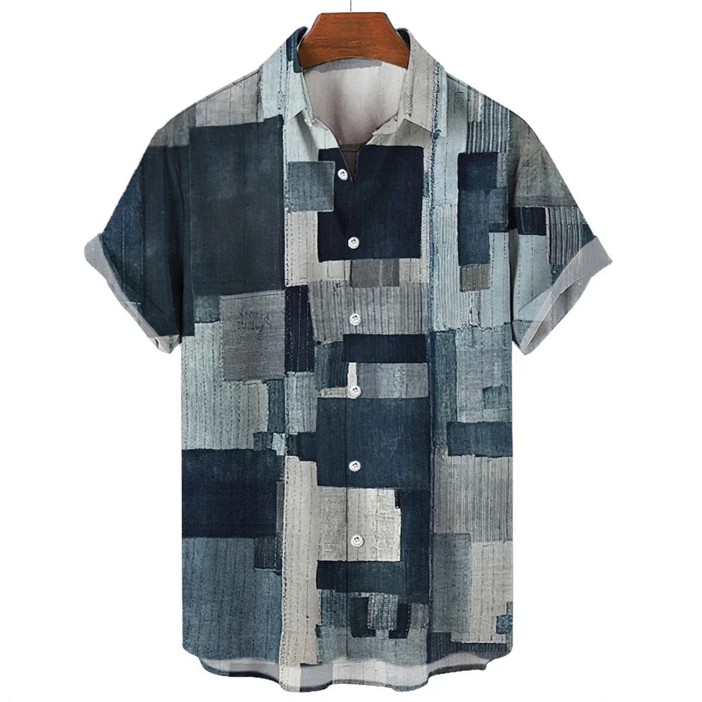 Patchwork Design Printed Pattern Shirts