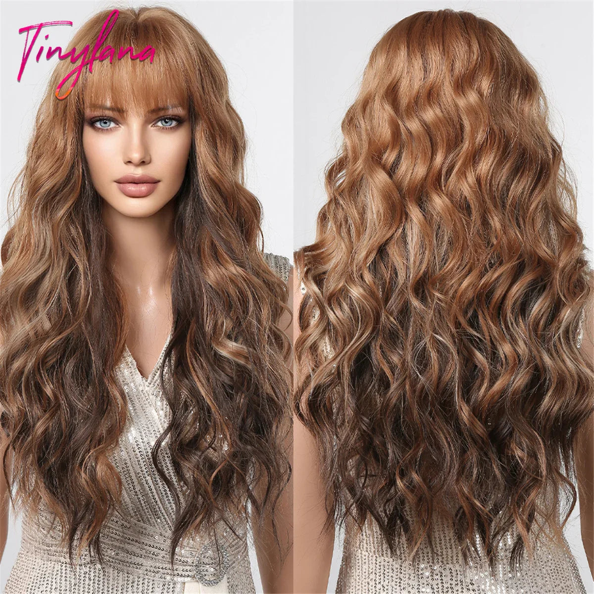 Super Long Curly Chocolate Brown Synthetic Hair Wigs