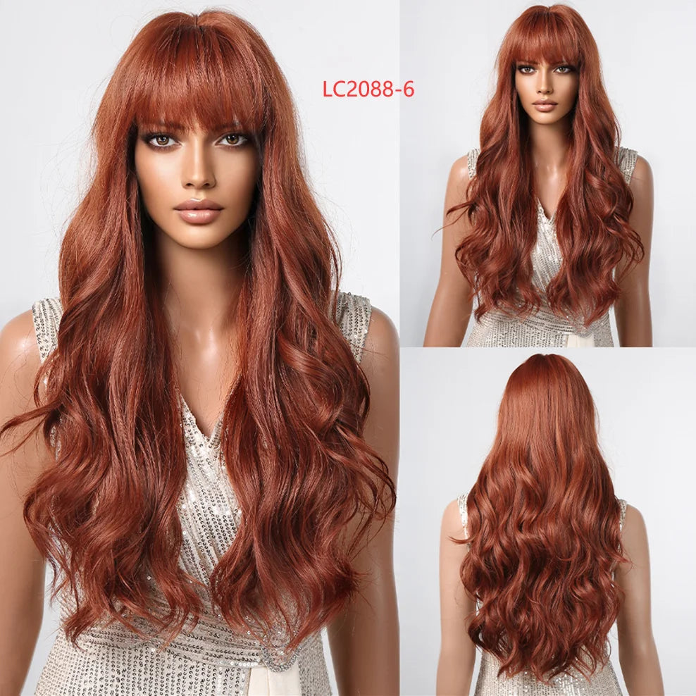 Super Long Curly Chocolate Brown Synthetic Hair Wigs