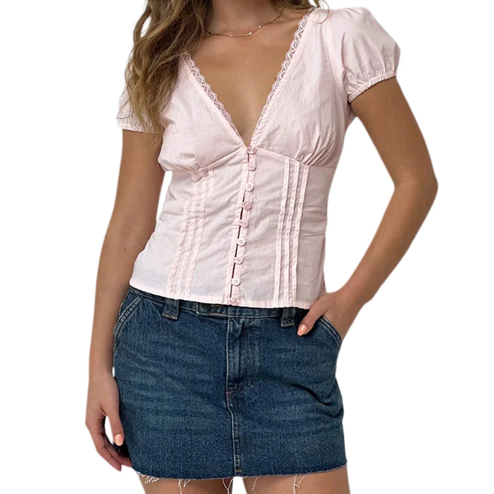 Solid Casual Sweet Crop Tops