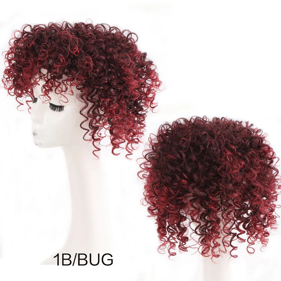 Synthetic Medium Short Afro Curly Hair