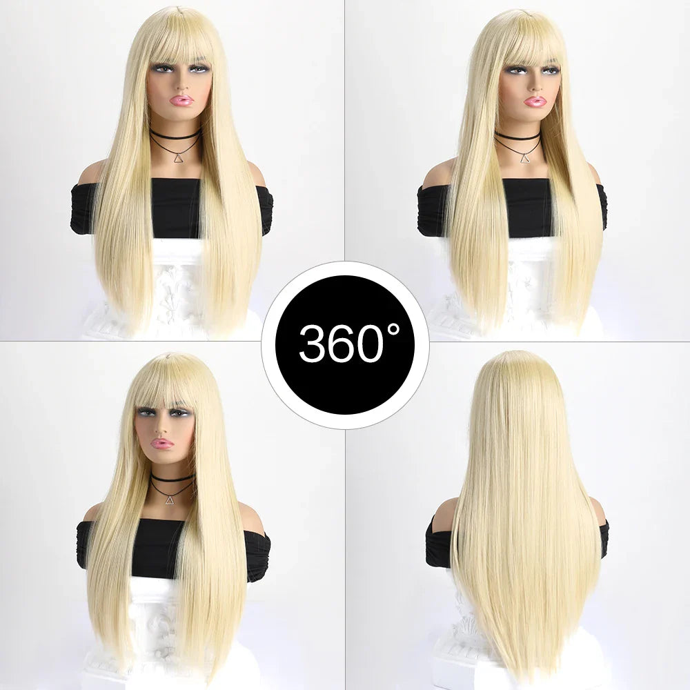 Long Straight Synthetic Wigs