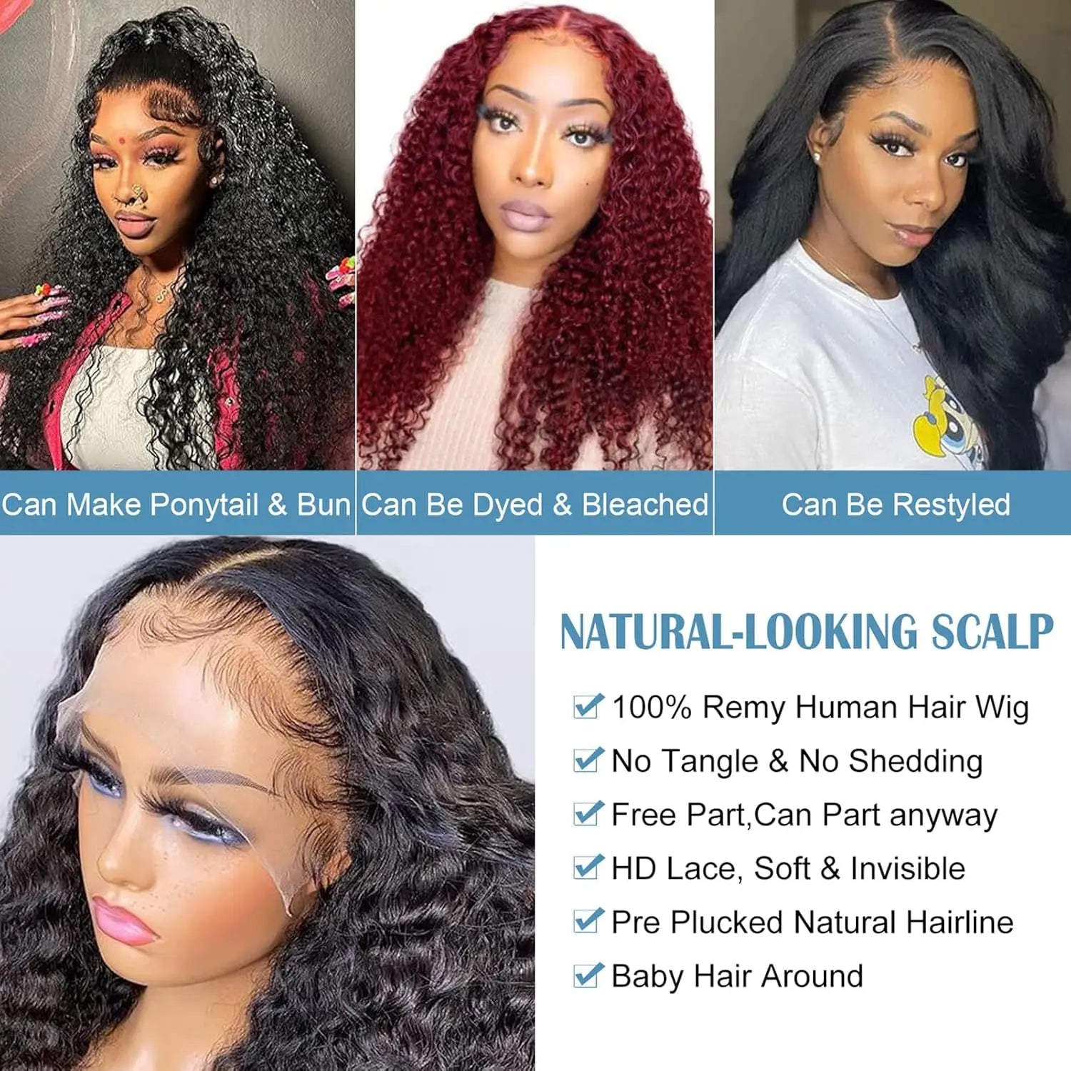 13X4 Lace Front Wig Water Wave Human Hair