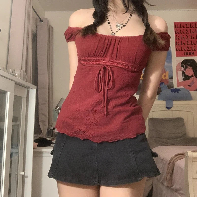 Square Collar T-shirt