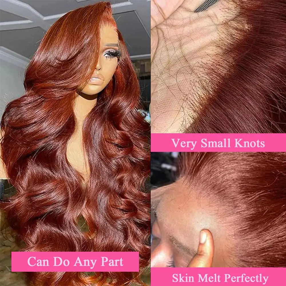 Reddish Brown 13x4 Lace Front Human Hair Wigs