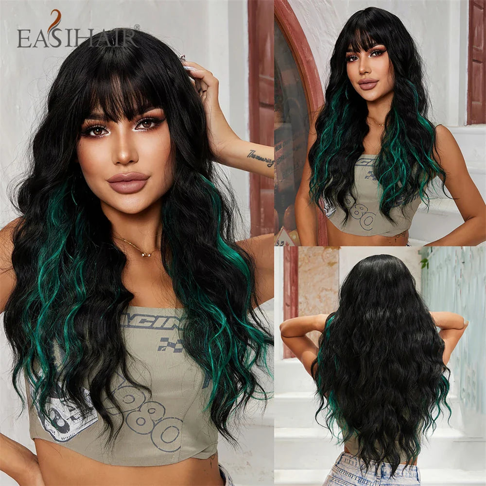 Sandy Blond Wavy Synthetic Wigs