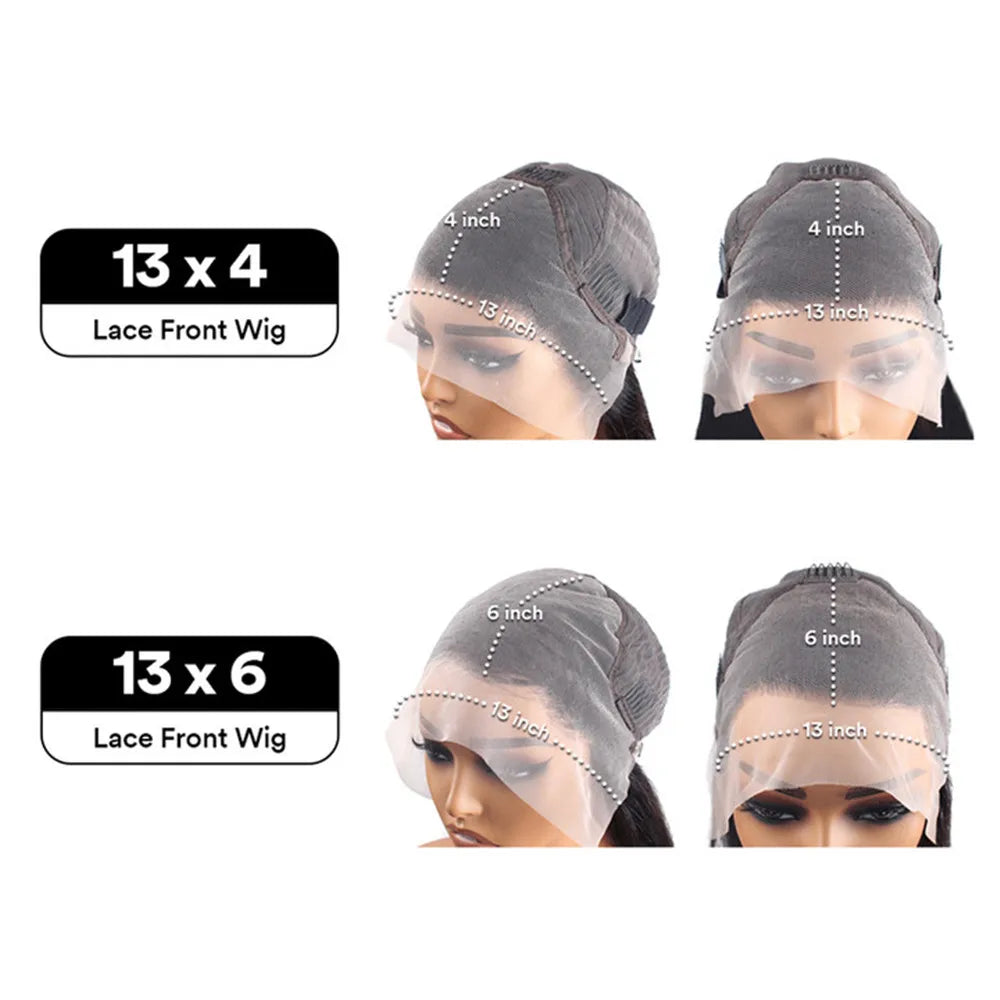 Curly HD Transparent Lace Frontal Human Hair Wigs