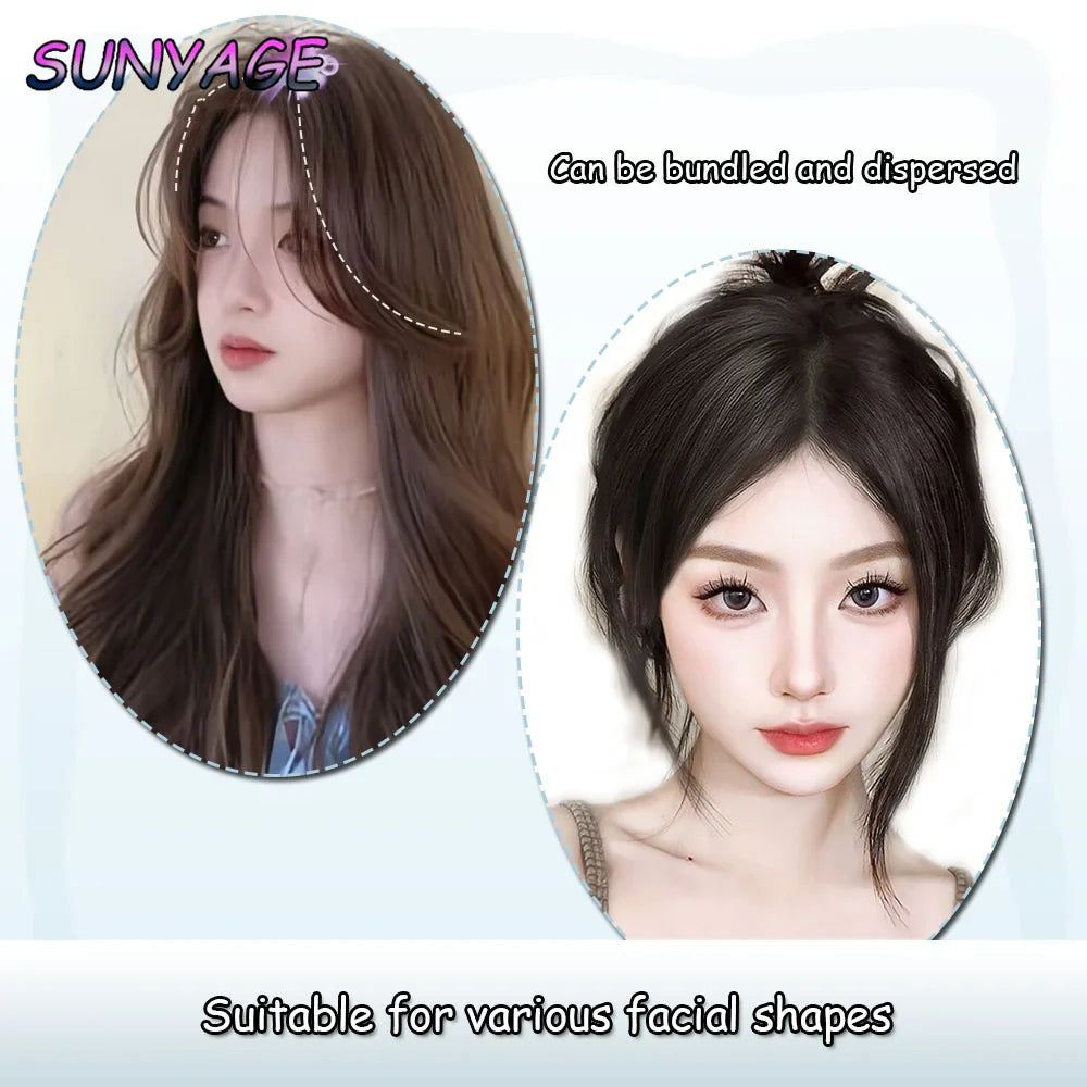 Synthetic Eight-character Bangs Wig